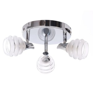 BOLTON-3R chrom lampa sufitowa plafon spot styl klasyczny klosz ruchomy ozdobny ze szkła 3xG9
