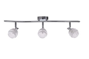 BOLTON-3 chrom lampa sufitowa spot styl klasyczny klosz ruchomy ozdobny ze szkła 3xG9 