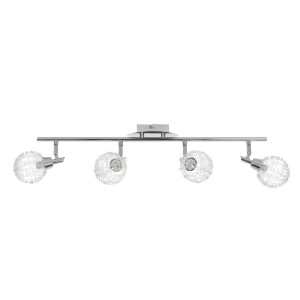 BLACKPOOL-4 chrom lampa sufitowa spot klosz ruchomy kula z ozdobnym drucikiem klasyk 4xG9 hurt