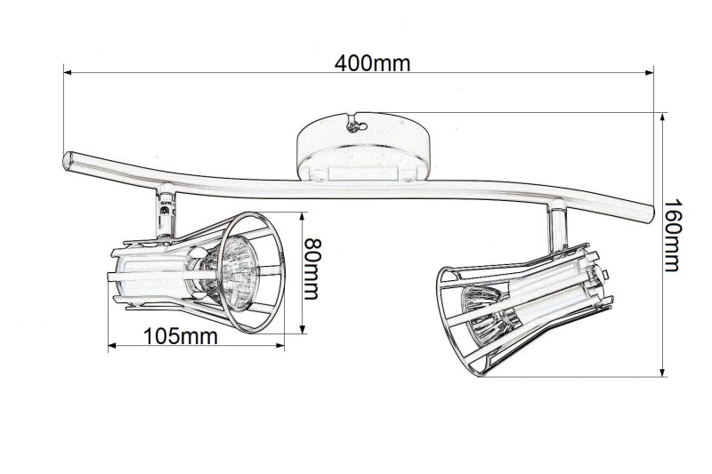 ALVARO-2 khaki lampa sufitowa spot
