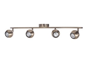 ALMA-4 antyczny mosiądz lampa sufitowa spot klosze metalowe ruchome 4xGU10 