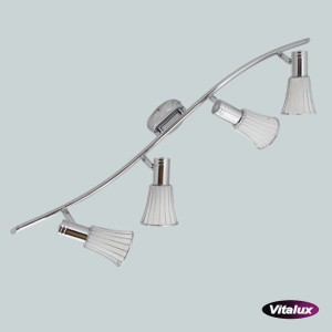 ALAN-4 chrom  lampa sufitowa spot klosze szklane ↔ 82cm ↗9cm ↕20cm 4xE14 hurt