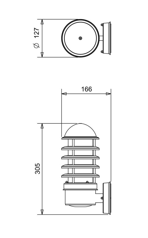 TOBIAS-K stainless steel lampa ogrodowa kinkiet