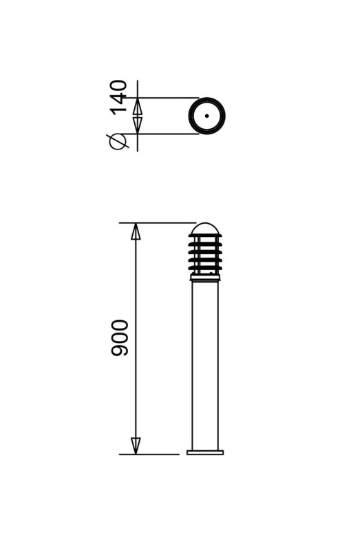 TOBIAS-900 stainless steel lampa ogrodowa