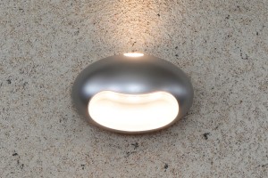 RITA  LED srebrna lampa ścienna zewnętrzna ogrodowa  kinkiet korpus akryl 4W IP44