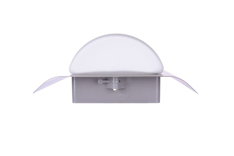 ODETA inox lampa plafon szyld klosz szkło IP44