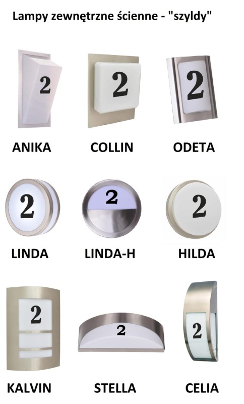 ODETA inox lampa plafon szyld klosz szkło IP44