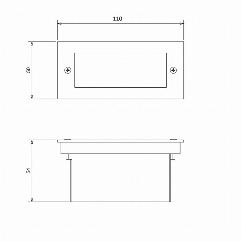 NICK inox lampa podtynkowa LED 1,2W IP44