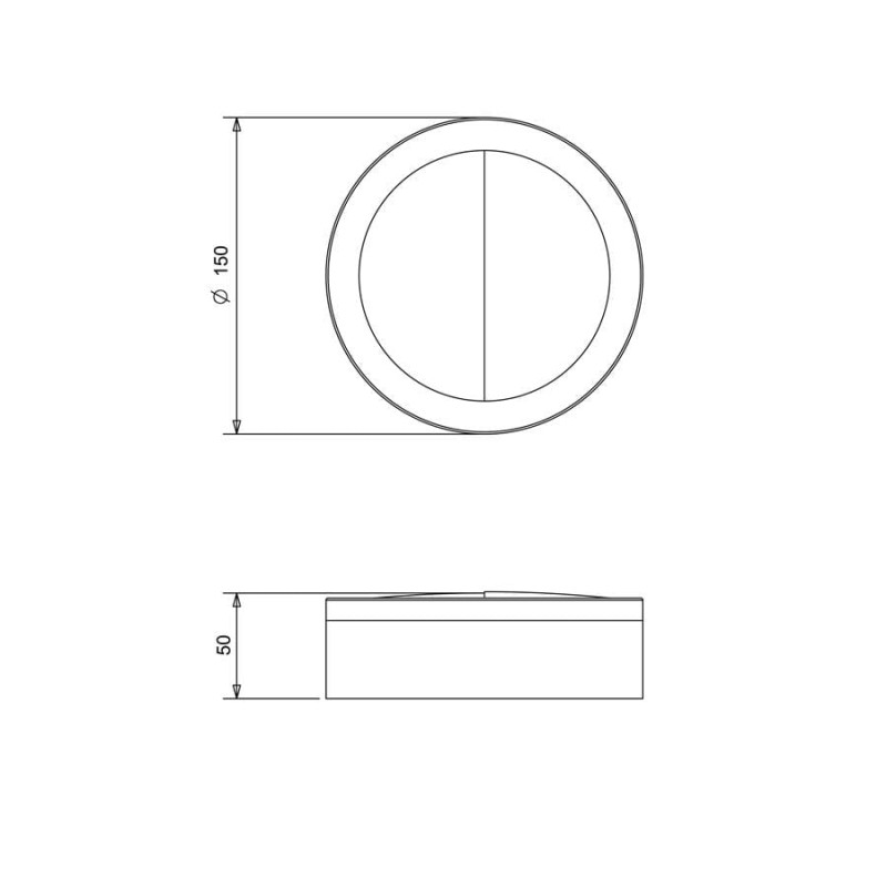 LINDA-H LED inox plafon kinkiet szyld 8W IP44
