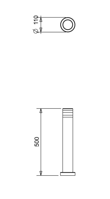 JERRY-500 stainless steel lampa ogrodowa LED