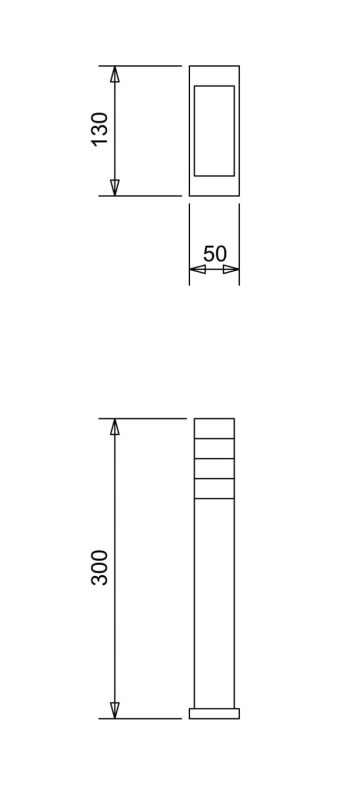 EVAN-300 LED inox słupek 2,4W 4000K 230V IP44