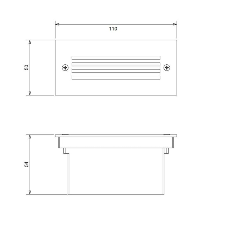 ERYK LED inox ogród ściana pod tynk 1,2W IP44 A+