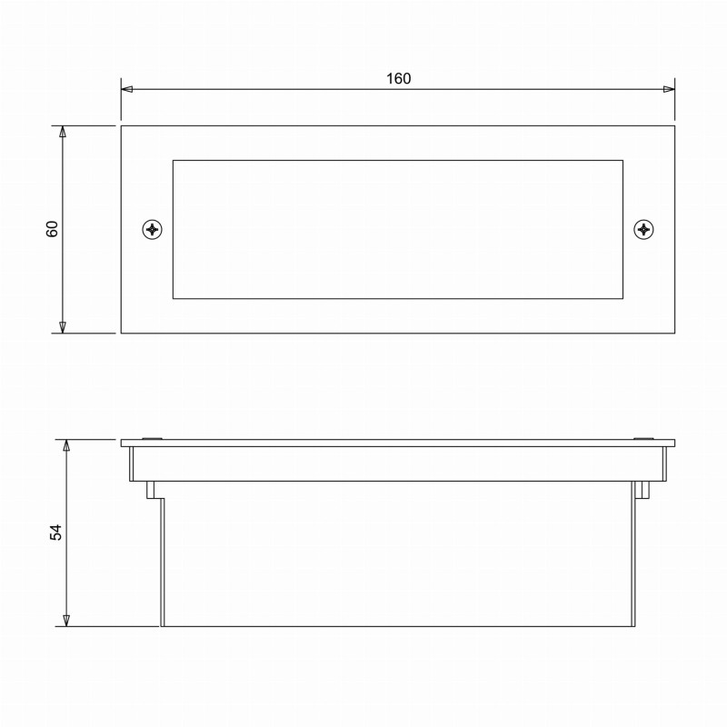 CHRIS LED inox lampa pod tynk 1,6W IP44