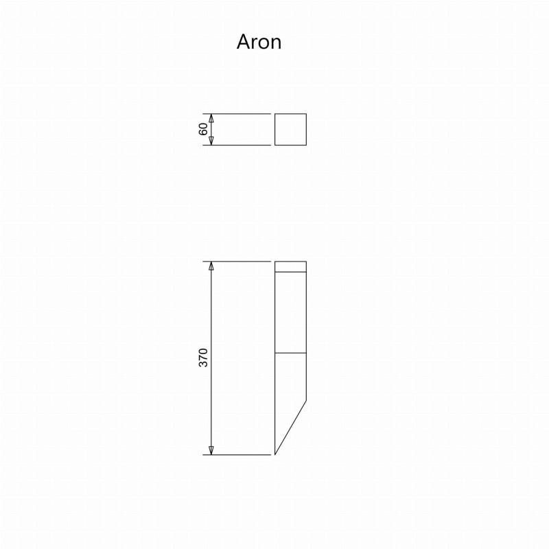 ARON inox lampa ogrodowa kinkiet