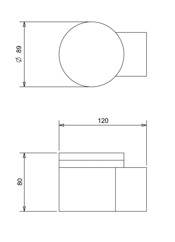 ALEX-K1 LED inox kinkiet 8W 806lm IP44