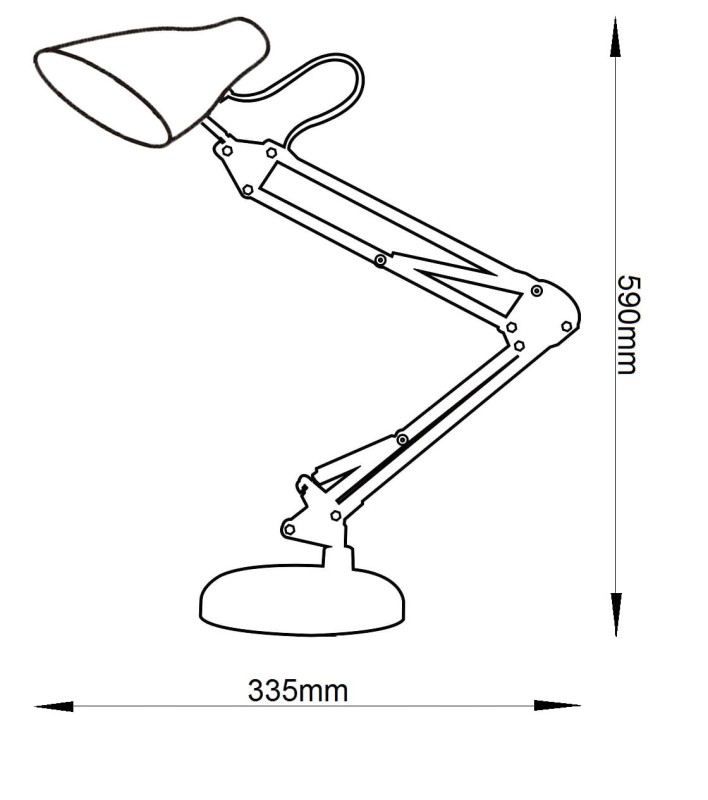 MT-509 czarny lampka biurkowa podstawa/klips