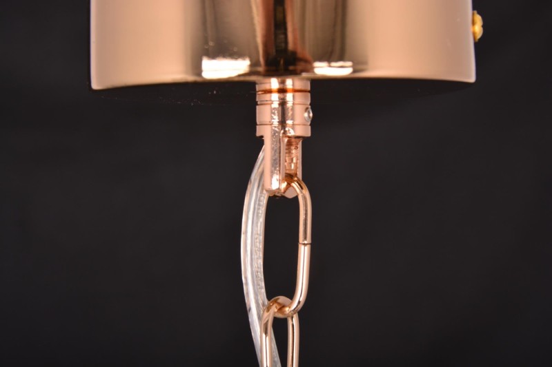 TEBE-320 FGD lampa sufitowa wisząca  kolor złoty klosz szkło szlifowane a'la kryształki styl glamour 3xE27 ↔32cm  ↕120cm hurt
