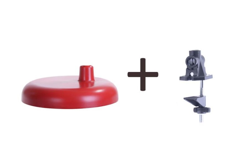 MT-503 czerwony lampka biurkowa podstawa/klips lof