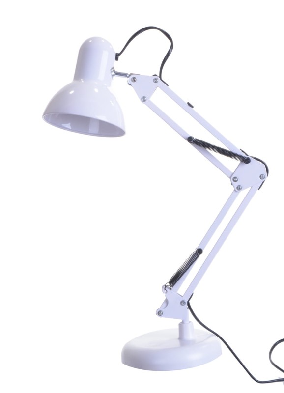 MT-503 biała lampka biurkowa podstawa/klips loft