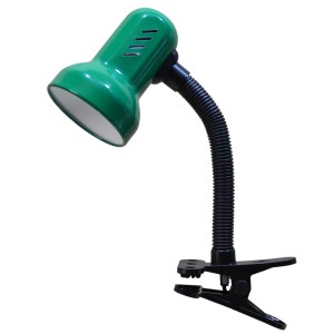 CSL-416 klasyczna zielona lampka biurkowa klips mocujący E27