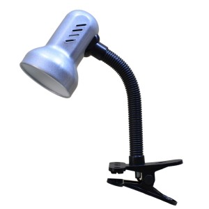 CSL-416 szara lampka biurkowa klips mocujący 1xE27