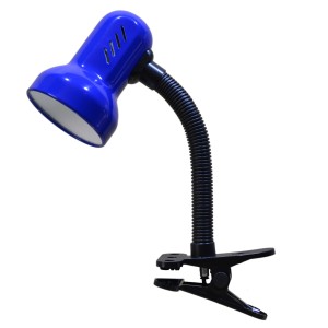 CSL-416 klasyczna niebieska lampka biurkowa klips E27 