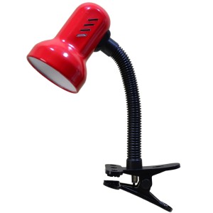 CSL-416 czerwona lampka biurkowa klips mocujący 1xE27