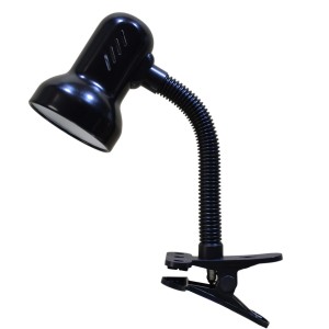 CSL-416 klasyczna czarna lampka biurkowa klips mocujący E27 