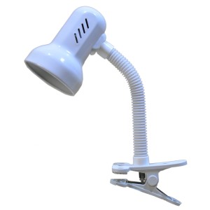 CSL-416 biała lampka biurkowa klips mocujący 1xE27 