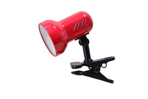CSL-408 czerwona lampka biurkowa klips mocujący 1xE27