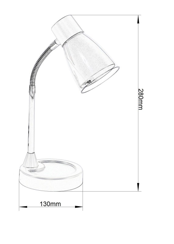 DEL-915 niebieska LED 3W 255 lm  lampka biurkowa
