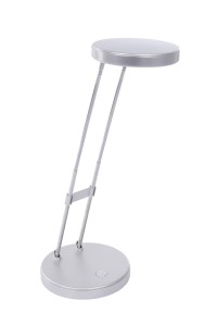 DEL-746 LED 3W 6000K srebrna lampa biurkowa regulacja wysokości i pochyłu klosza