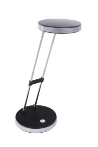 DEL-746 LED 3W 6000K czarna lampa biurkowa regulowana wysokość klosz ruchomy 
