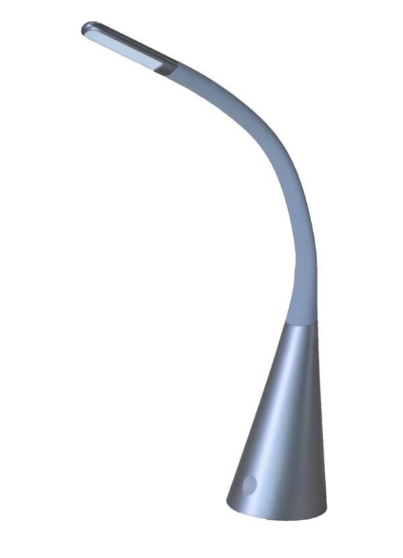 DEL-1511 LED 3W 6500K szary metalic lampka biurko