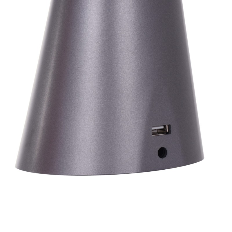 DEL-1511 LED 3W 6500K szary metalic lampka biurko