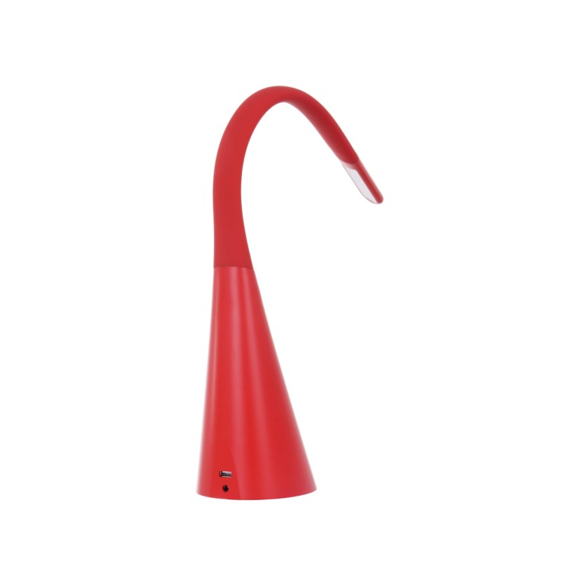 DEL-1511 LED 3W 65000K czerwony mat lampka biurko