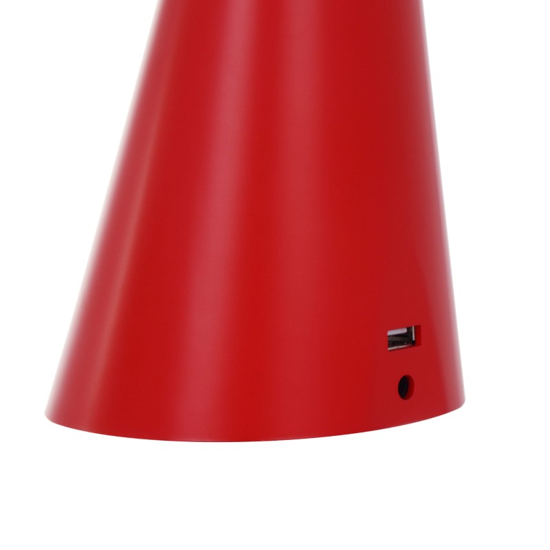 DEL-1511 LED 3W 65000K czerwony mat lampka biurko