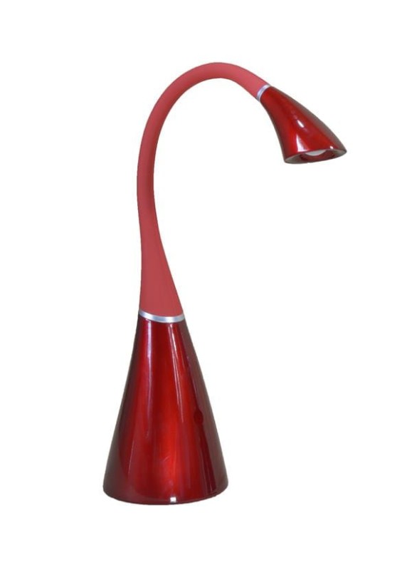 DEL-1411  LED 4,5W 6500K czerwony metalic lampka biurkowa exclusive