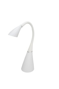 DEL-1411  LED 4,5W 6000K biały połysk lampka biurkowa elastyczna "łabędzia szyja" 4,5W 6000K 3 stopnie jasności dotyk  wersja exclusive