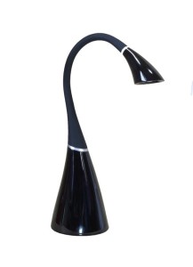 DEL-1411  LED 4,5W 6000K  black pianino lampka biurkowa elastyczna "łabędzia szyja" 4,5W 6000K 3 stopnie jasności dotyk  wersja exclusive