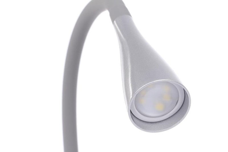 DEL-1211  LED 3W 6500K srebrna lampa biurkowa hurt