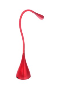 DEL-1211  LED 3W 6500K czerwona lampka biurkowa