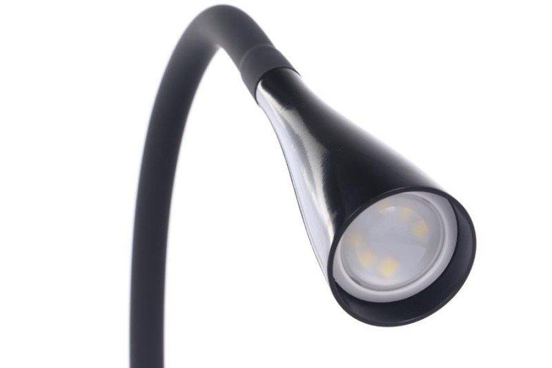 DEL-1211  LED 3W 6500K czarna lampka biurkowa hurt