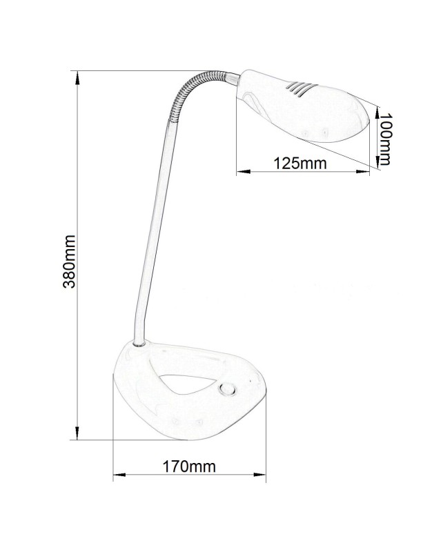DEL-1128 LED 3W 6500K zielona lampka biurkowa hurt