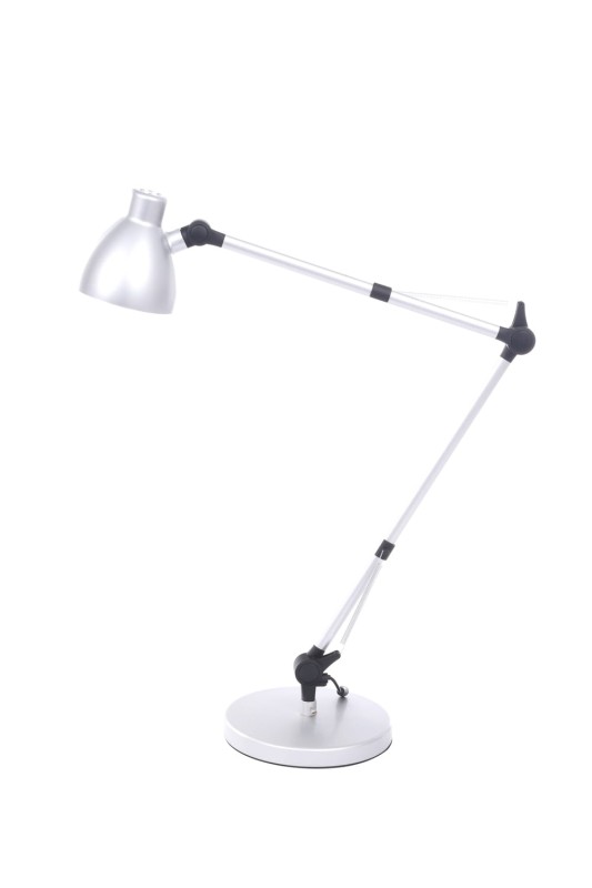 DEL-1042 LED 3W 6500K srebrna lampa biurkowa