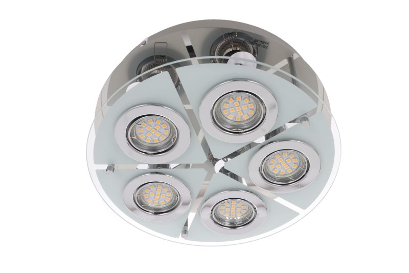 SANTIAGO-5 lampa plafon LED GU10 5x6W b.ciepła