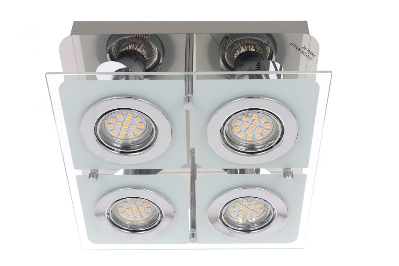 SANTIAGO-4 lampa plafon  LED GU10 4x6W b.ciepła