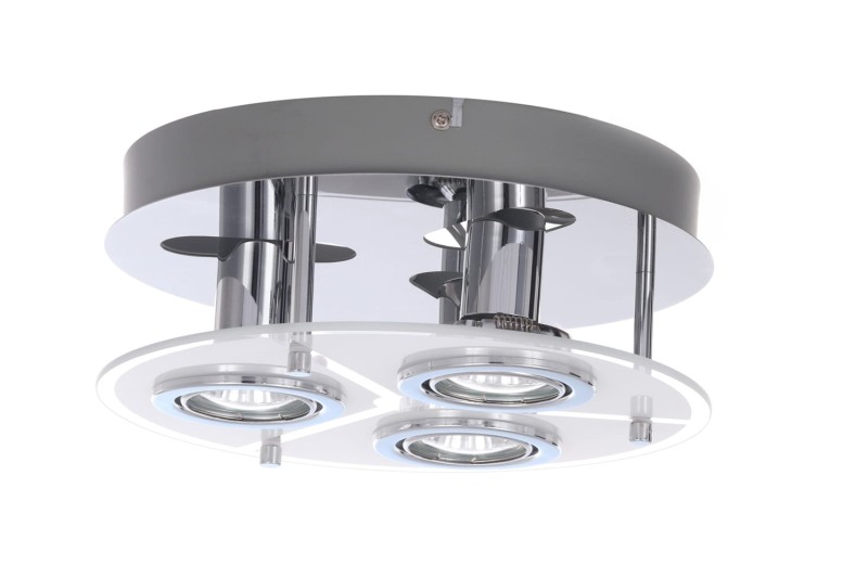 SANTIAGO-3 lampa plafon LED GU10 3x6W b.ciepła
