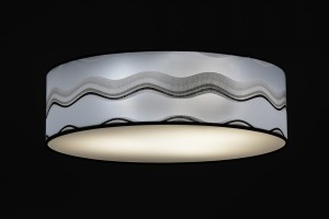 SALIERI-500 biała lampa sufitowa plafon abażur tkanina  Ø50cm ↕16cm 3xE27 hurt