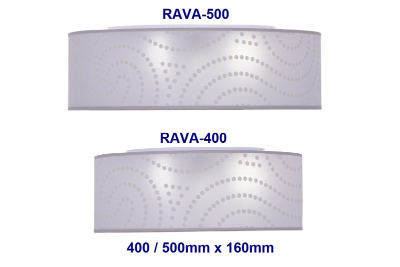 RAVA-500 plafon abażur klosz textil biały